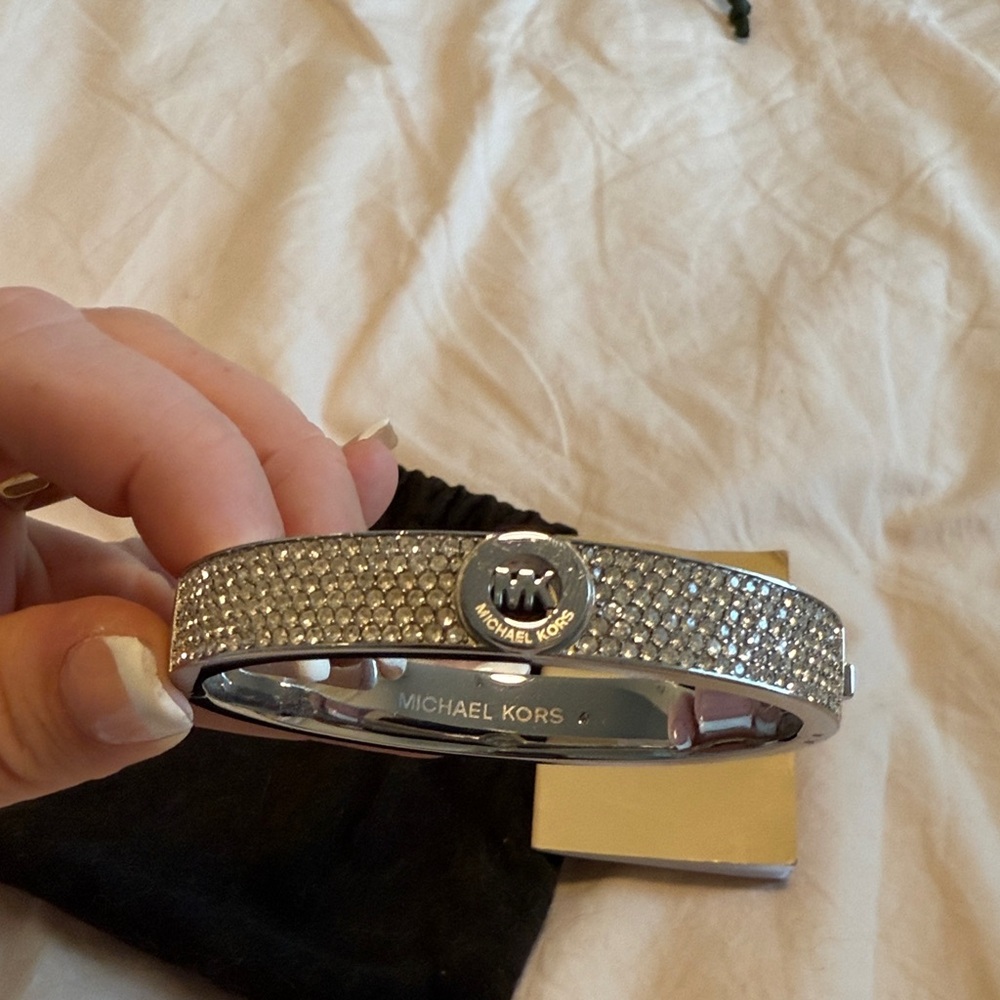 Michael Kors Silver Crystal Bangle - Picture 3 of 4